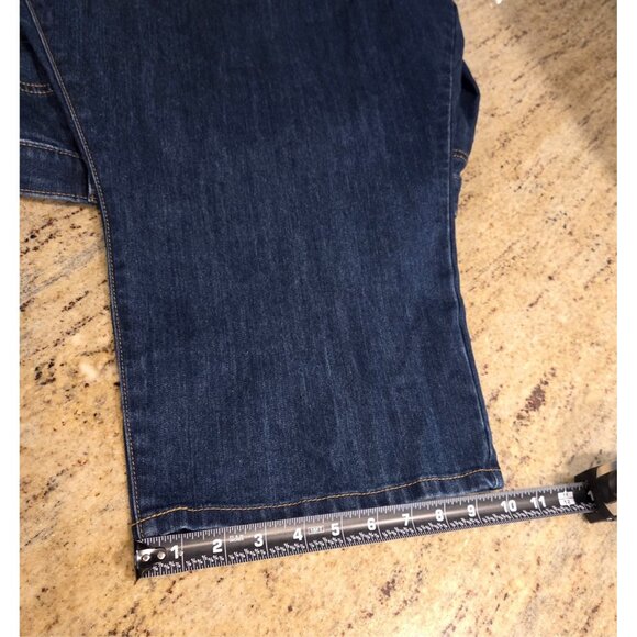 New! Catherines Women's 30W Capri Jeans Blue Elastic Comfort Waist Denim 48x21" - Picture 6 of 12